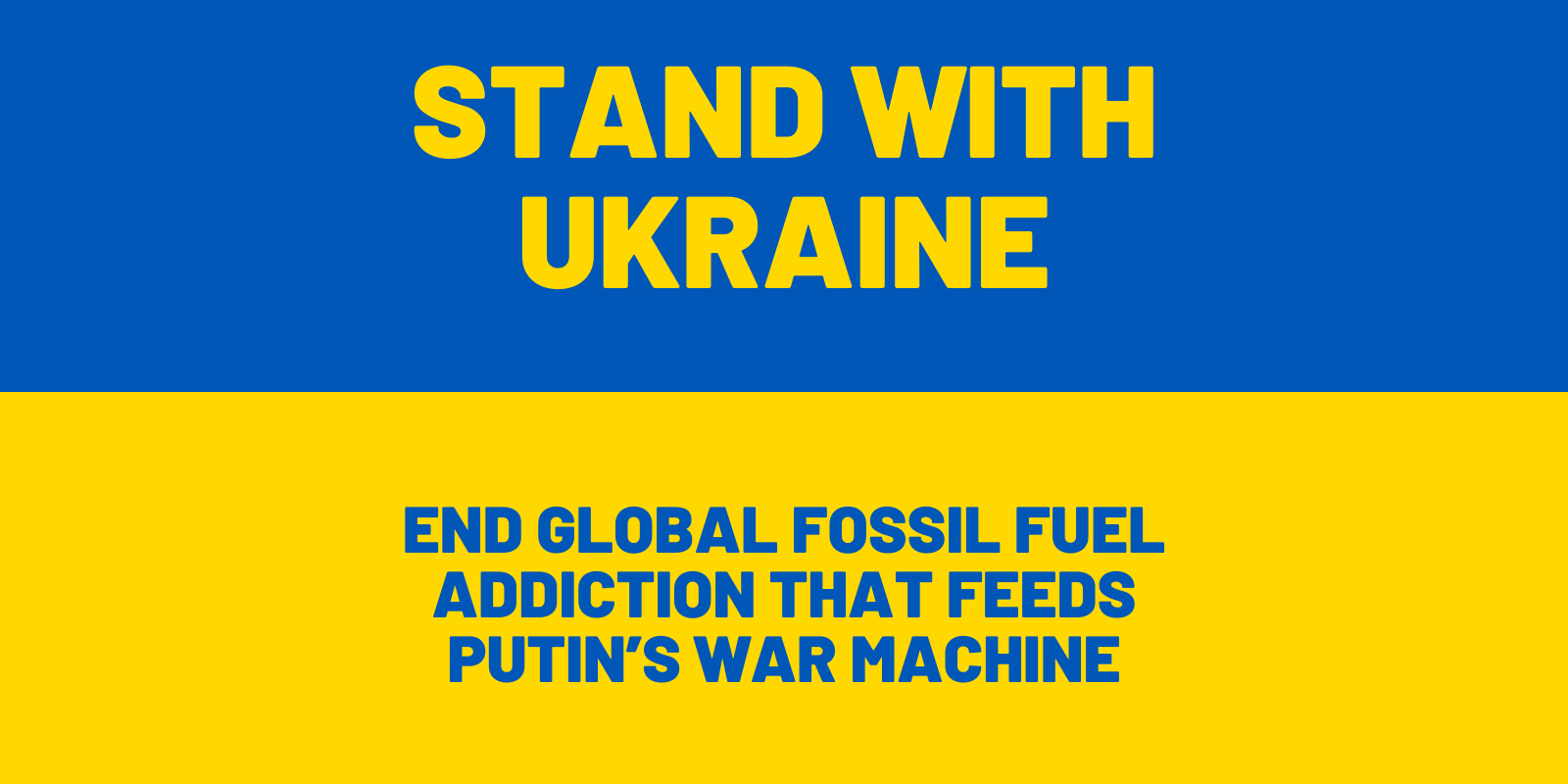 Blue Yellow Modern Blocks Stand for Peace Peace Twitter Post