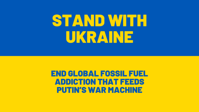 Blue Yellow Modern Blocks Stand for Peace Peace Twitter Post