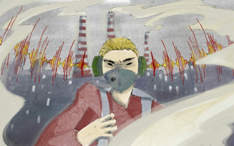 vozduh_v_Bishkeke Иллюстрация: Алина Печенкина для Kloop.kg